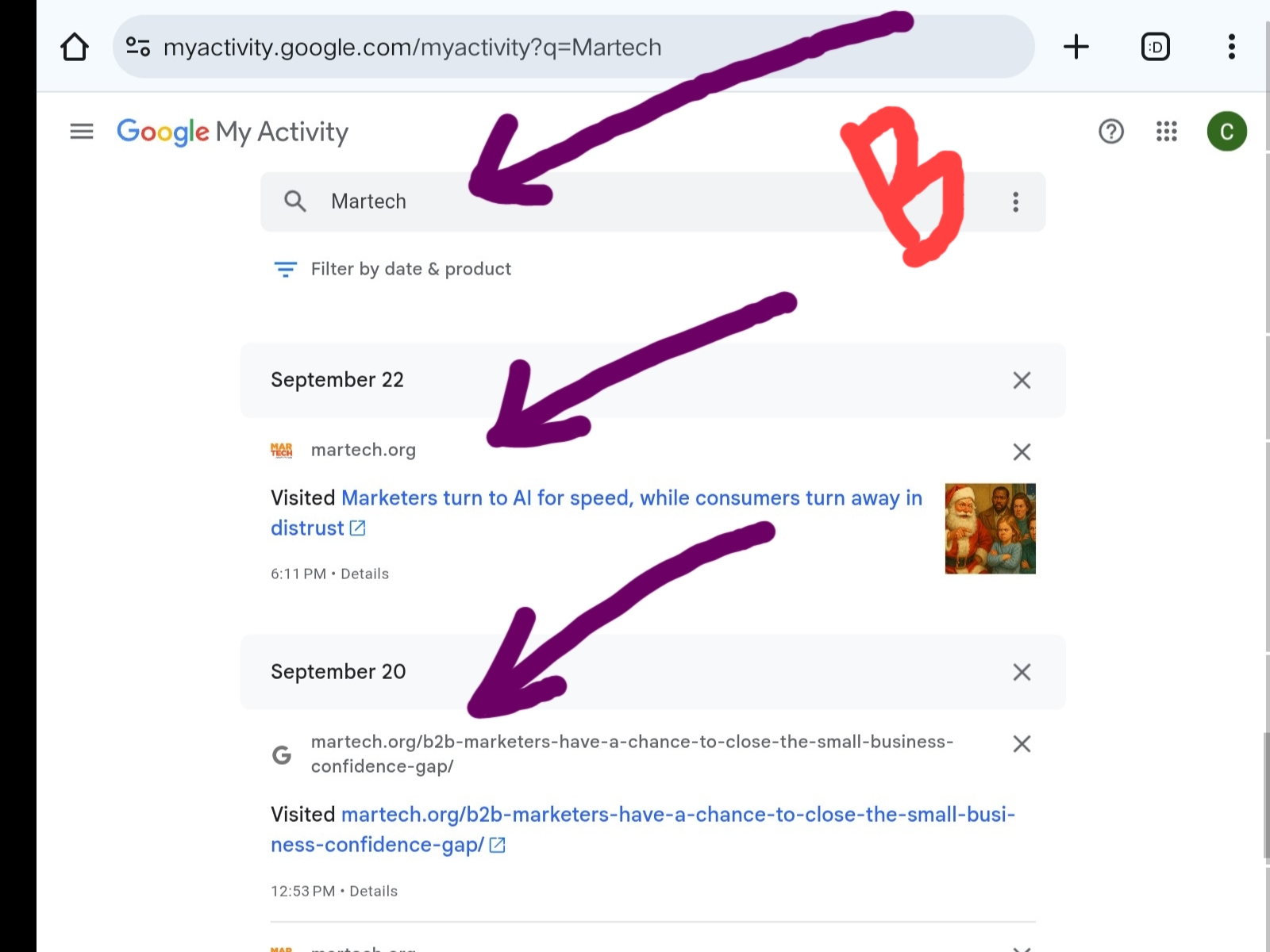 "Screenshot of the Google Search Activities Dashboard showing the step-by-step phases of a proven research process"