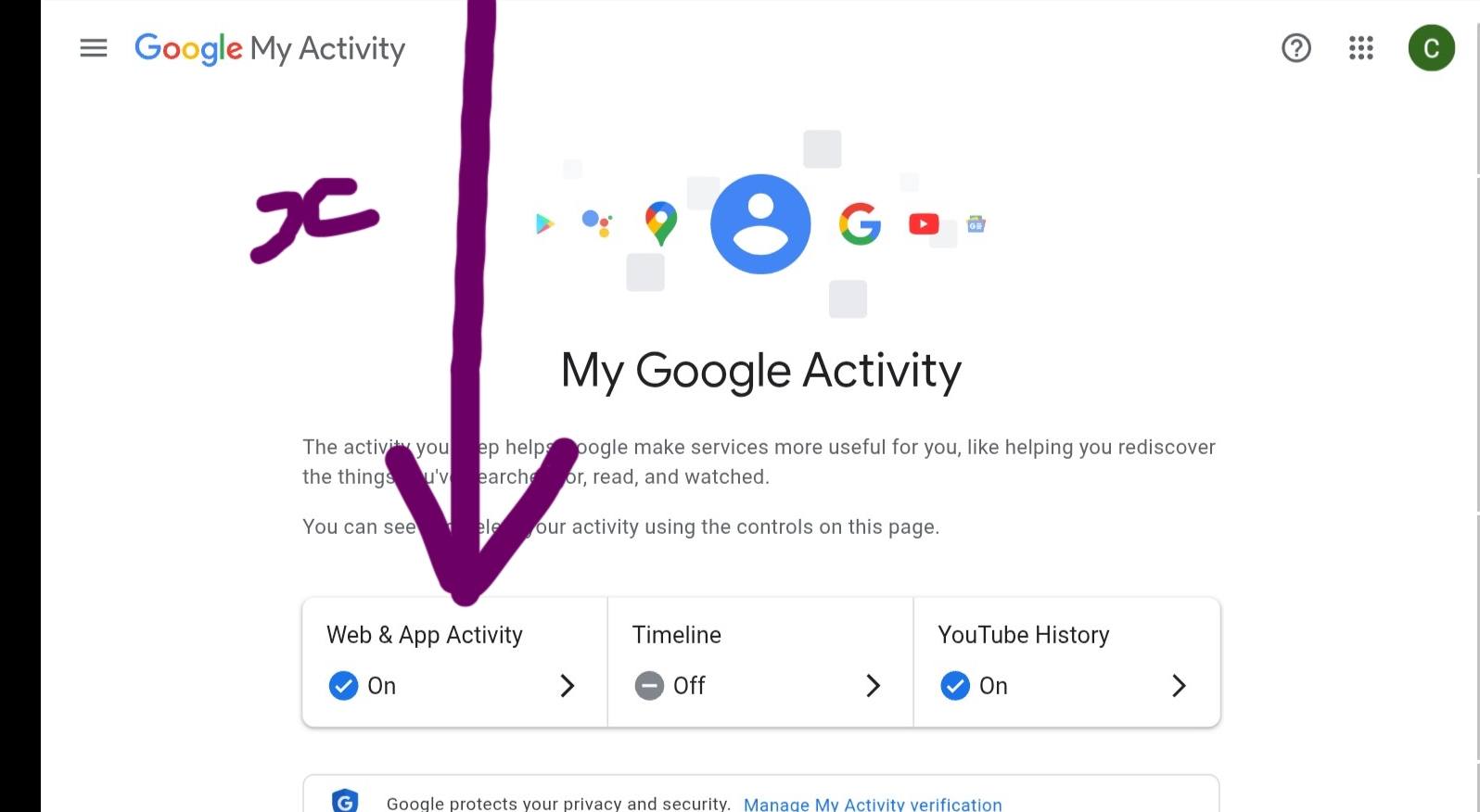 Screenshots of Google Search Activities Dashboard Features 