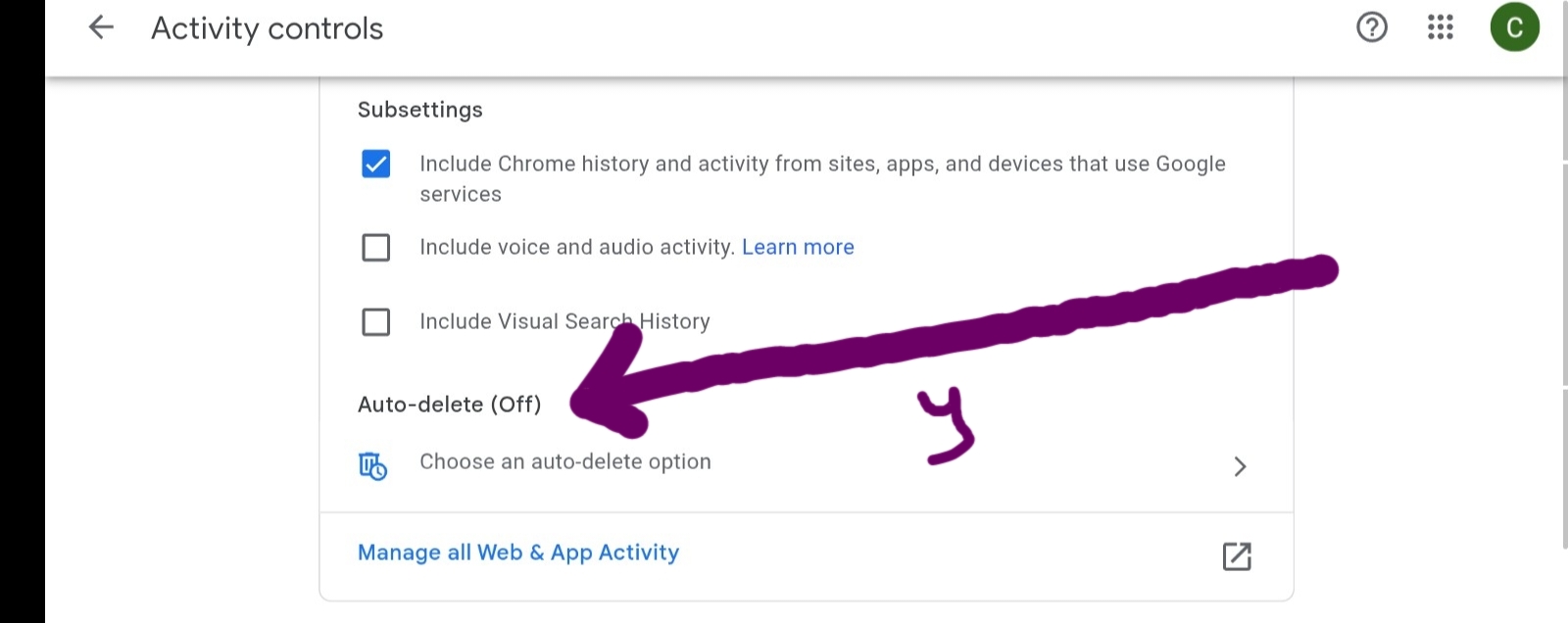 Screenshot of Google Search Activities Dashboard Features 